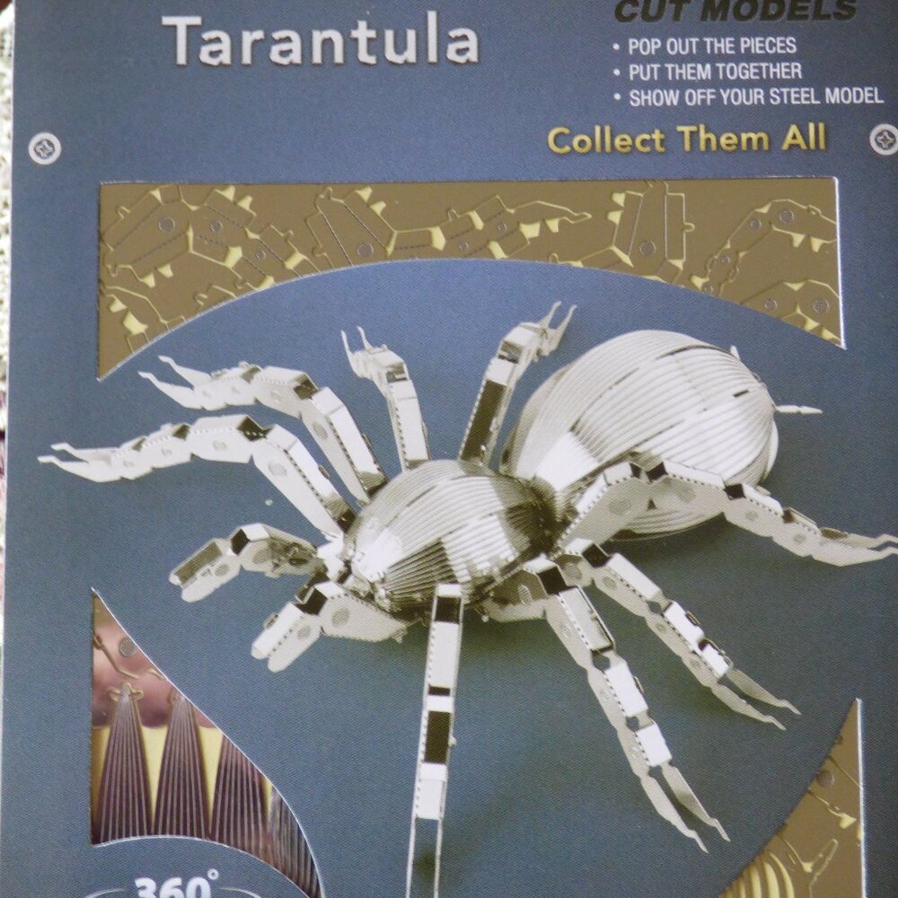 METAL EARTH TARANTULA AUTHENTIC MUSEUM QUALITY 3D LASER CUT REPLICAS 360 VIEW